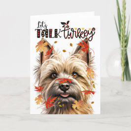 Cartão De Festividades Cairn Terrier Dog, Ação de Graças, Vamos Falar Com