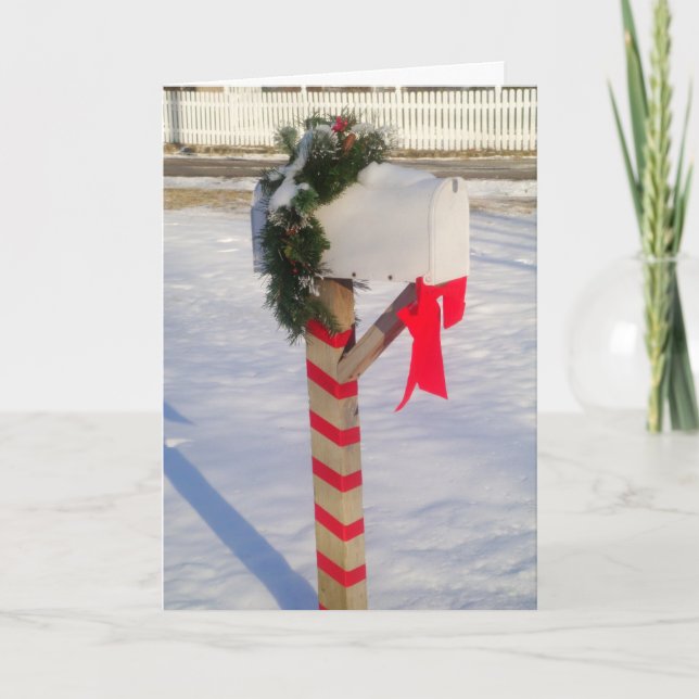 Cartão De Festividades Caixa de Correio de Feriado (Frente)