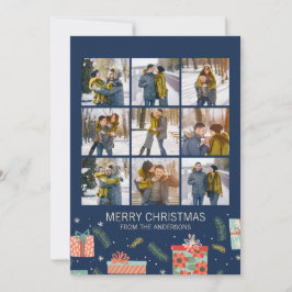 Cartão De Festividades Caixa de Presentes de Natal 9 Colorida