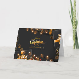 Cartão De Festividades Caixas de presentes de Natal v2 - Personalizar car