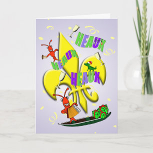 Cartão De Festividades Cajun Crawfish Christmas