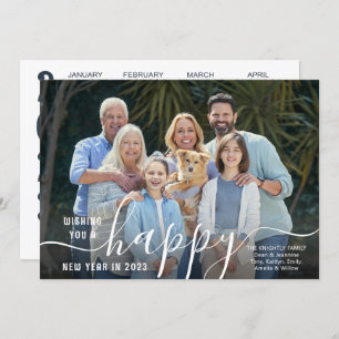 Cartão De Festividades Calendário 2023 de Sobreposição de Fotos do FELIZ