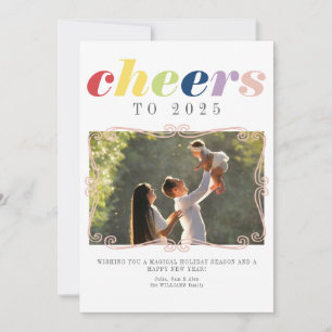 Cartão De Festividades Calendário 2025 Feriado Moderno Ano Novo 1 Foto