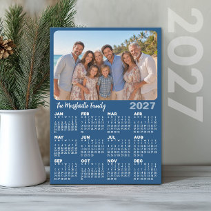 Cartão De Festividades Calendário 2027 com Foto e Texto Personalizado - A