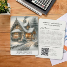 Calendário 2027 Cottagecore Natal Empresa