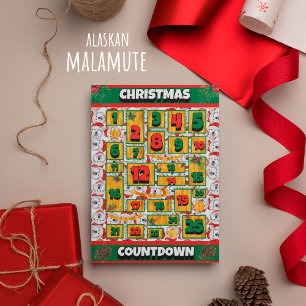 Cartão De Festividades Calendário Avançado de Natal para Contagem de Cach