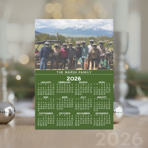 Cartão De Festividades Calendário com Foto - Vista do Ano Completo