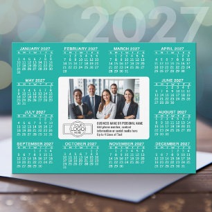 Cartão De Festividades Calendário com logotipo Informações de contato