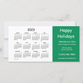 Cartão De Festividades Calendário comercial de 2023 para Janz Happy Holid