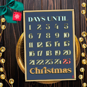 Cartão De Festividades Calendário de Advento Contagem Regressiva de Natal