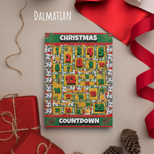 Cartão De Festividades Calendário de Advento de Natal Contagem Regressiva