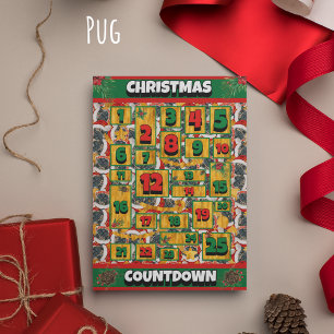Cartão De Festividades Calendário de Advento de Natal Contagem Regressiva