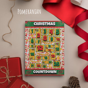 Cartão De Festividades Calendário de Advento de Natal Contagem Regressiva