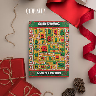 Cartão De Festividades Calendário de Advento de Natal Contagem Regressiva