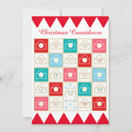 Cartão De Festividades Calendário do Advento Vintage Personalizável