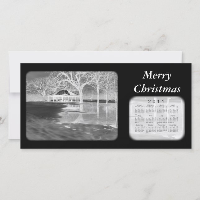 Cartão De Festividades Calendário do Feliz Natal 2011 (Frente)