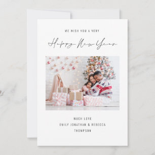 Cartão De Festividades Calendário Elegante Foto 2026 Feliz Ano Novo
