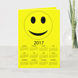 Cartão De Festividades Calendário engraçado do feliz ano novo 2017
