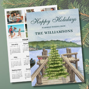 Cartão De Festividades Calendário Personalizado de 6 Fotos Festivas de 20