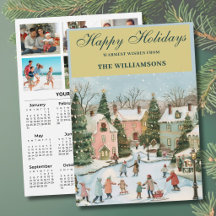 Calendário Personalizado de 6 Fotos Festivas de 20