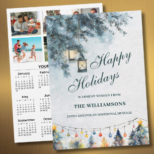 Cartão De Festividades Calendário Personalizado de 6 Fotos Festivas de 20