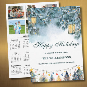 Cartão De Festividades Calendário Personalizado de 6 Fotos Festivas de 20