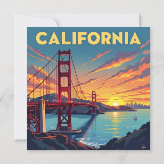 Cartão De Festividades California Lembrança | A Ponte Golden Gate em Bran