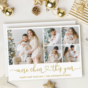 Cartão De Festividades Caligrafia Coração Mais Alegria 5 Fotos Dourado