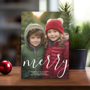 Cartão De Festividades Caligrafia de Feliz Moderna 4 Fotografia Instantân