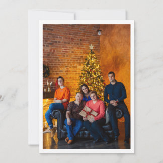 Cartão De Festividades Caligrafia de Foto Minimalista Simples