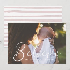 Cartão De Festividades Caligrafia elegante Acredite em Foto Inspiracional