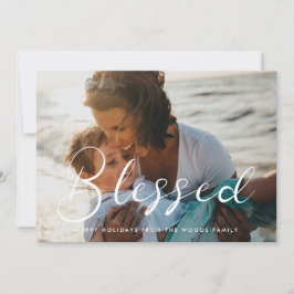 Cartão De Festividades Caligrafia Elegante Foto Inspiracional Abençoada