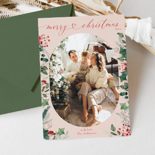 Cartão De Festividades Caligrafia Elegante Pastel Feliz Natal