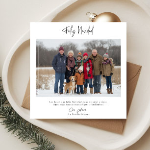 Cartão De Festividades Caligrafia Hispânica Feliz Navidad Foto de Natal