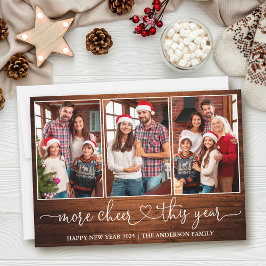 Cartão De Festividades Caligrafia Madeira cardíaca mais alegre 3 foto