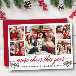 Cartão De Festividades Caligrafia Mais Saúde Este Ano 5 Foto Vermelho