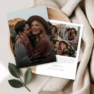 Cartão De Festividades Caligrafia Merrily Após Foto De Natal