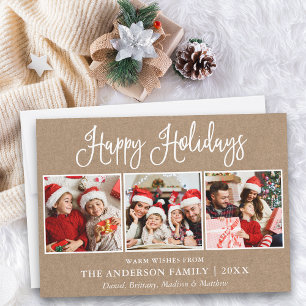 Cartão De Festividades Caligrafia moderna 3 Foto Kraft