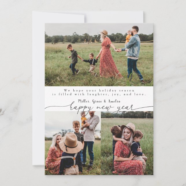 Cartão De Festividades Caligrafia moderna feliz Natal 3 (Frente)