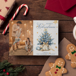 Cartão De Festividades Caligrafia Personalizada da Árvore de Natal