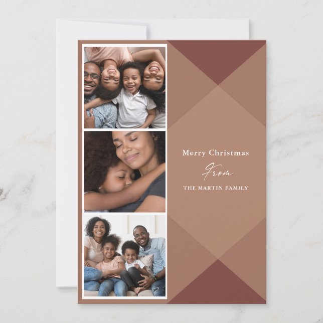 Cartão De Festividades Caligrafia por Fotografia da Xadrez Moderna Três (Frente)