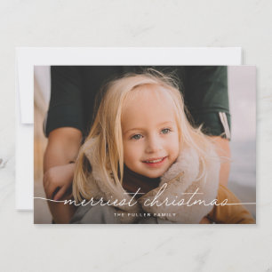 Cartão De Festividades Caligrafia - Script Três Fotografias Feliz Natal