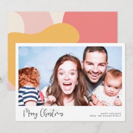 Cartão De Festividades Caligrafia Whimsical Foto Feliz de Natal