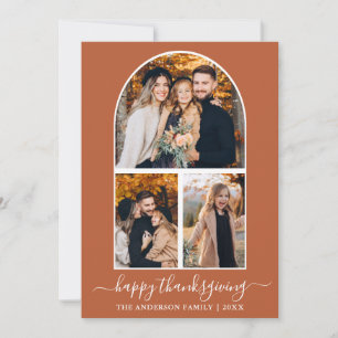 Cartão De Festividades Calliografia Ação de Graças 3 Arch Fotográfico Ter