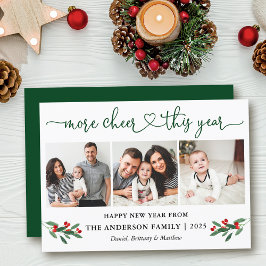 Cartão De Festividades Calliografia Coração Mais Alegre Holly 3 Foto