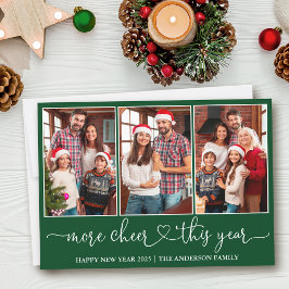 Cartão De Festividades Calliografia Coração Mais Animado Verde 3 Foto