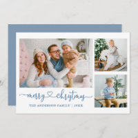 Calliografia Coração Script Christmas Blue 3 Photo