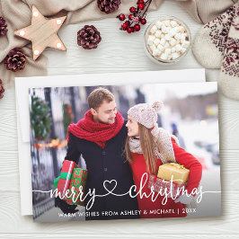 Cartão De Festividades Calliografia Heart Felry Christmas Photo