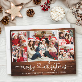 Cartão De Festividades Calliografia Heart Wood 5 Foto Natal