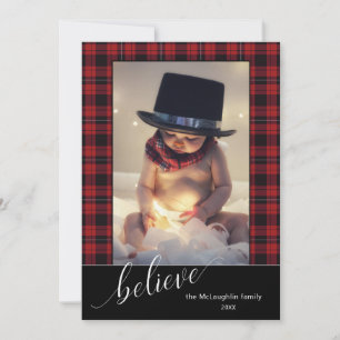 Cartão De Festividades Calliografia - Script Acredita na Foto de Natal do